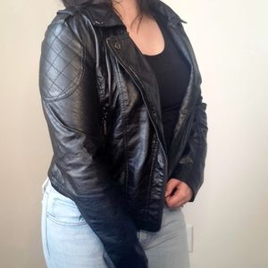 Black Faux Leather Jacket